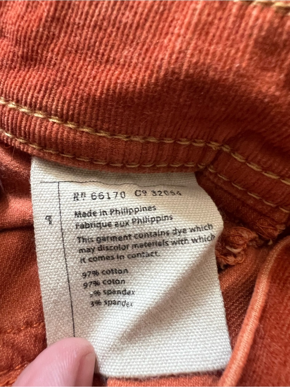 Corduroy Pants in Sage Green and Rust - Classic Casual Fit - Picture 8 of 12